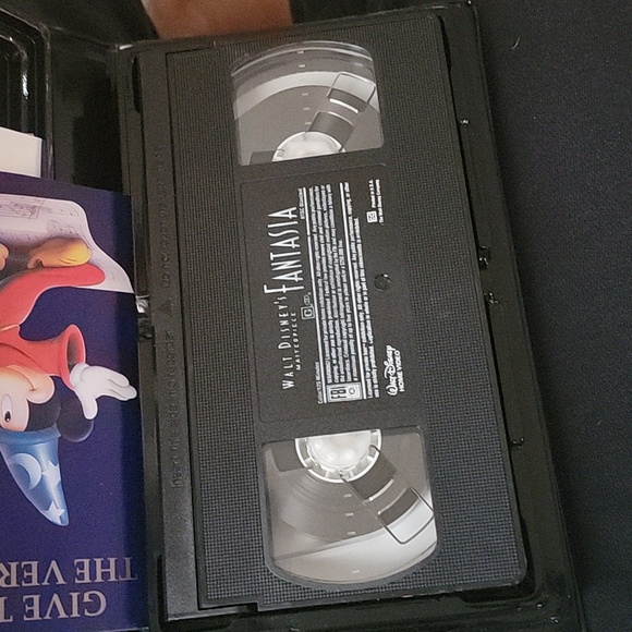 RARE Walt Disney's Masterpiece Fantasia (VHS, 1991) BLACK Shell Mickey Mouse - Picture 6 of 6